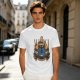 Olive Green T-Shirt with Final Fantasy Black Mage Graphic Print