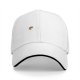 Black Baseball Cap With Small Embroidered Sun Design