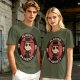 Olive T-Shirt With Plagued By Anxiety Plague Doctor Graphic