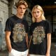 Olive Green T-Shirt With Detailed Monster Dragon Print