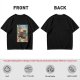 Olive T-shirt with ukiyo-e style fantasy creature graphic print