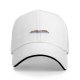 Black baseball cap with vintage lunch tray graphic design