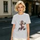 Olive T-Shirt with Cartoon Sloth Running Athlete Graphic