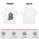 Olive green graphic t-shirt with horror ice cream themed print