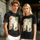 Anime Themed Graphic T-Shirt With Whimsical Character Artwork