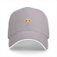 Black Baseball Cap With Cute Sad Cartoon Face Graphic
