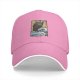 Black Baseball Cap with Japanese Wave and Ship Art Print