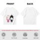 Olive T-Shirt with Chibi Wednesday Addams and Enid Sinclair Print