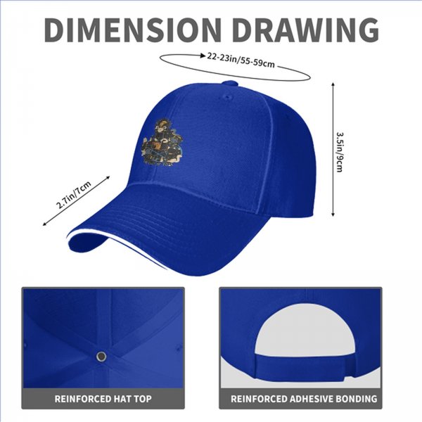 Black Baseball Cap With The Cult Of Pizza Cat Graphic Design