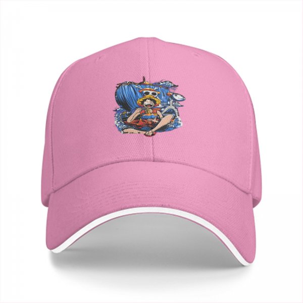 One Piece Luffy Graphic Black Baseball Cap