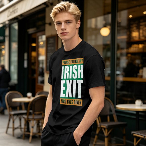 Irish Exit Funny St. Patrick's Day T-Shirt Design