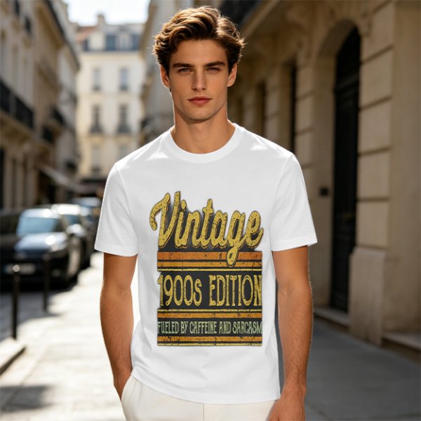 Vintage 1900s Edition Fueled By Caffeine And Sarcasm T-Shirt
