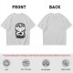 Olive T-shirt with Ghost and Occult Graphic Print