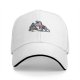 Black Baseball Cap with T-Rex Dinosaur and Christmas Tree Design