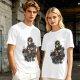 Olive Graphic T-Shirt With The Cult Of Pizza Cat Occult Artwork