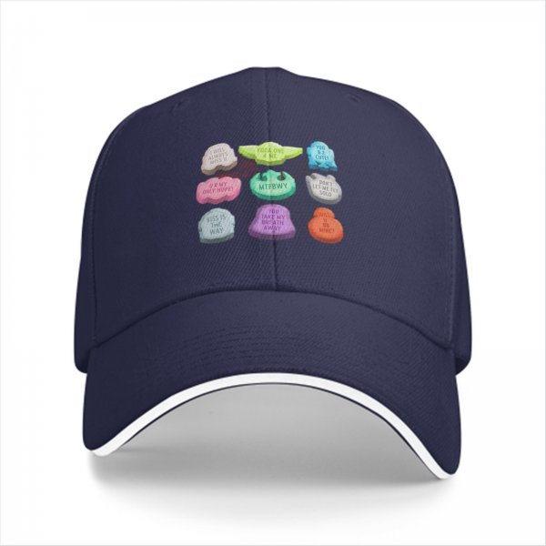 Black Baseball Cap With Star Wars Themed Conversation Hearts