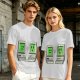 Olive T-shirt with pixel art retro computer characters print