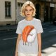 Olive T-shirt with Cute Hugging Salmon Sushi and Rice Print