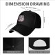 Black baseball cap with cute dinosaur chef and anime character graphic