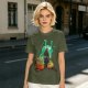 Olive T-shirt with Samurai Warrior and Helmet Art Print