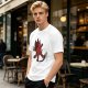 Olive Green T-Shirt With Cute Deadpool Dog Graphic Print