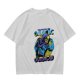 Olive T-shirt with Galactic Gunshow Skeleton Graphic Print