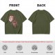 Olive Green T-Shirt With Piranha Plant Graphic Print