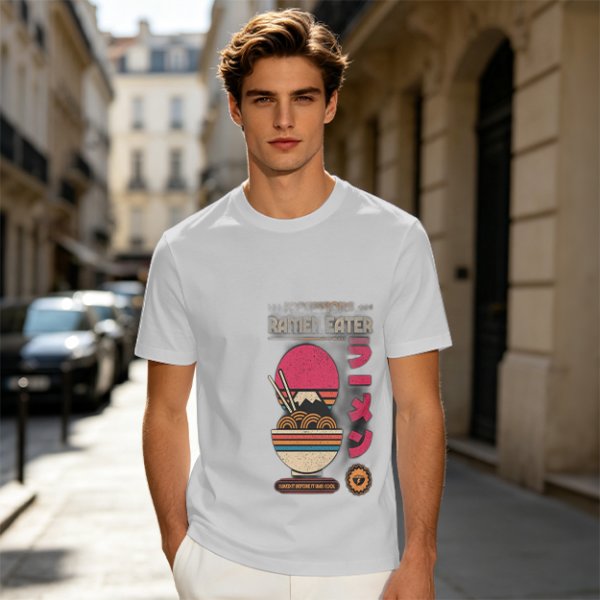 Professional Ramen Eater Retro Graphic T-Shirt Design