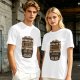Olive t-shirt with 'I'm still waiting for wisdom that comes with old age' print