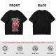 Olive T-shirt with Spider-Punk Cat Playing Guitar Graphic