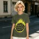 Olive t-shirt with cave's combustible lemonade flame graphic