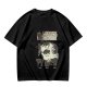 Olive T-Shirt With Cat Body Language Illustrations