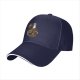 Black baseball cap with 'Enjoy Your Monday' grim reaper coffee graphic