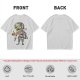 Olive T-Shirt With Cute Mummy Holding Hot Coffee Print