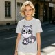 Olive T-Shirt with Cute Raccoon Holding Coffee Mug Print