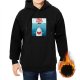 Black Hoodie With Free Hugs Shark Ocean Graphic Print