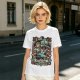 Olive green t-shirt featuring The Goblin King tarot-style artwork