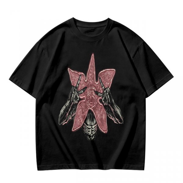 Olive Green T-Shirt With Starfish Monster Rock Hand Print