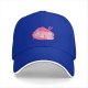 Black baseball cap with pink ramen bowl graphic design