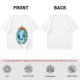 Olive T-shirt with Worn Burning Earth Graphic and 'Fine Thanks' Text
