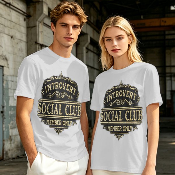 Introvert Social Club Member Only Graphic T-Shirt