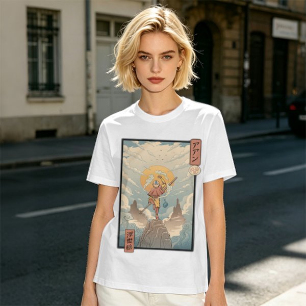 Avatar Aang Ukiyo-e Style Graphic Tee