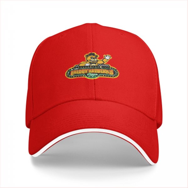 Black Baseball Cap With Freddy Fazbear Pizzeria Logo