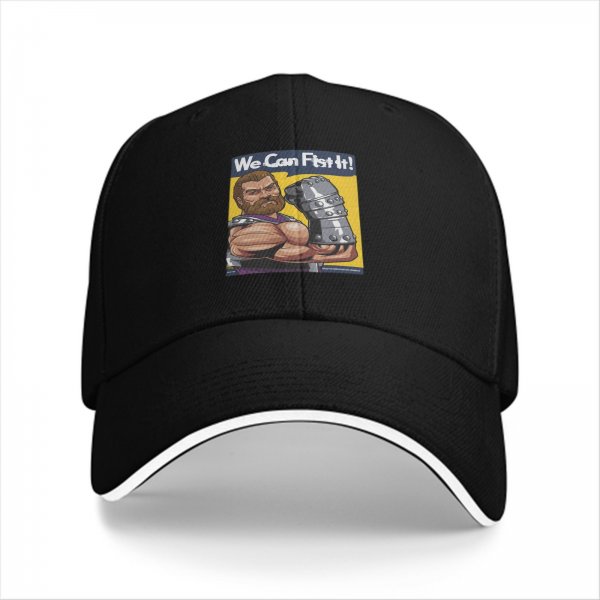 Black baseball cap with We Can Fist It muscular warrior graphic