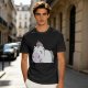 Olive Green T-Shirt With Crying Chubby Unicorn Rainbow Print