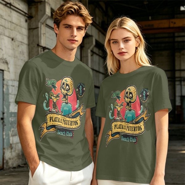 Playa de los Muertos Beach Club Skeleton Margarita T-Shirt