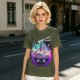 Olive T-Shirt With Galaxy Ramen Bowl Kawaii Graphic