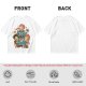 Olive T-Shirt With Cute Chibi Monster And Girls Graphic Print