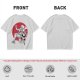 Olive T-shirt with Luffy Gear 5 Sun God Nika Anime Print