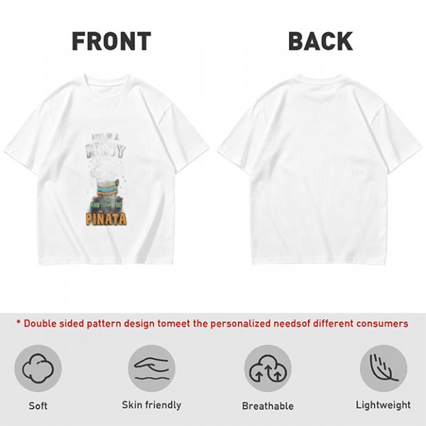 Olive graphic t-shirt with 'and i am the pinata' print